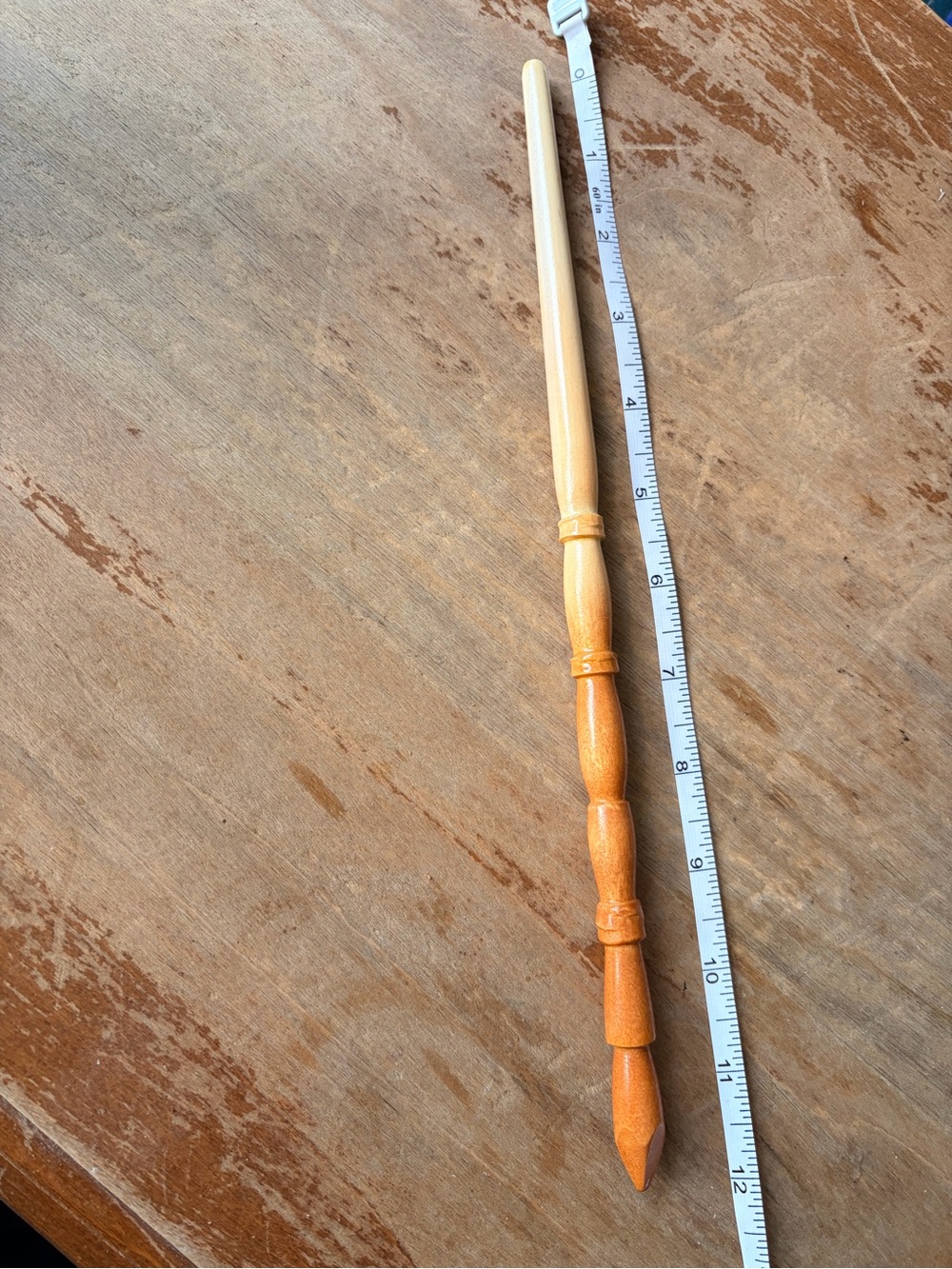 Wooden Wizard Wand 12” Fantasy Cosplay Magic Wand